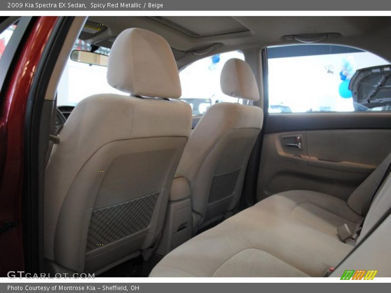 Spicy Red Metallic / Beige 2009 Kia Spectra EX Sedan