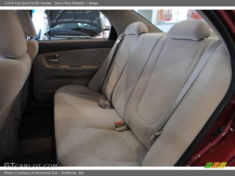 Spicy Red Metallic / Beige 2009 Kia Spectra EX Sedan