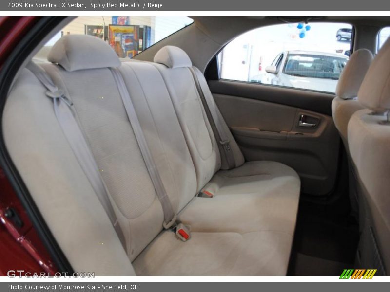 Spicy Red Metallic / Beige 2009 Kia Spectra EX Sedan