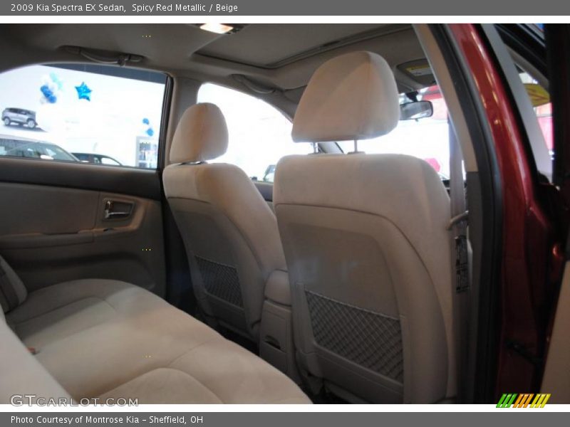Spicy Red Metallic / Beige 2009 Kia Spectra EX Sedan