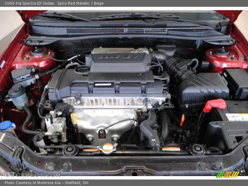 Spicy Red Metallic / Beige 2009 Kia Spectra EX Sedan