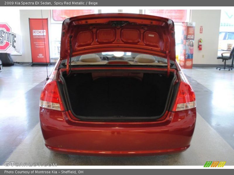 Spicy Red Metallic / Beige 2009 Kia Spectra EX Sedan