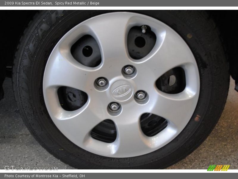 Spicy Red Metallic / Beige 2009 Kia Spectra EX Sedan