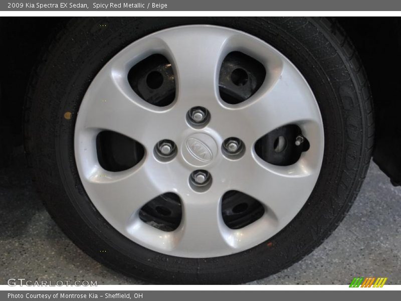 Spicy Red Metallic / Beige 2009 Kia Spectra EX Sedan