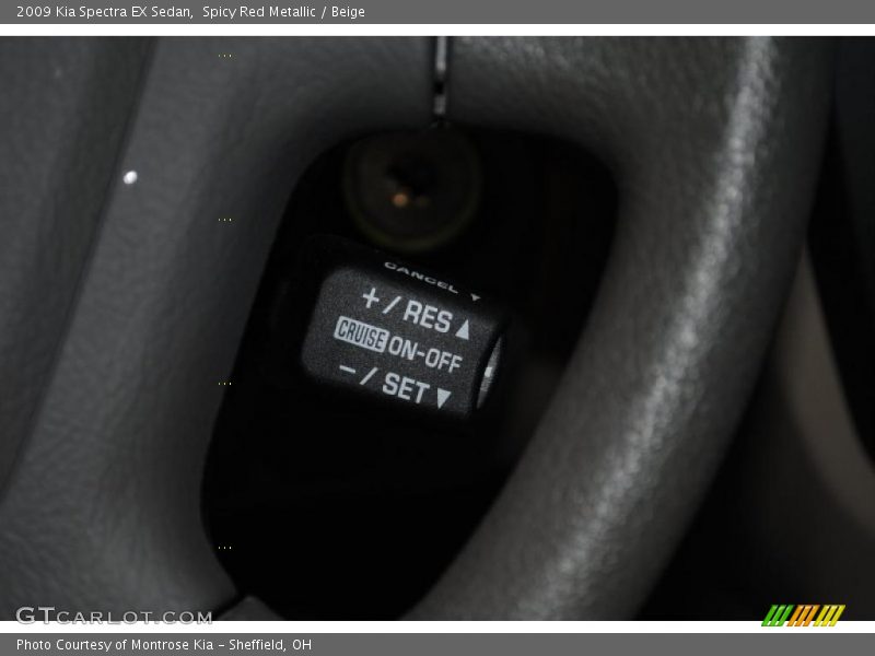 Spicy Red Metallic / Beige 2009 Kia Spectra EX Sedan