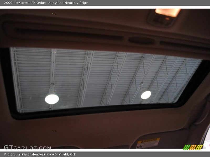 Spicy Red Metallic / Beige 2009 Kia Spectra EX Sedan