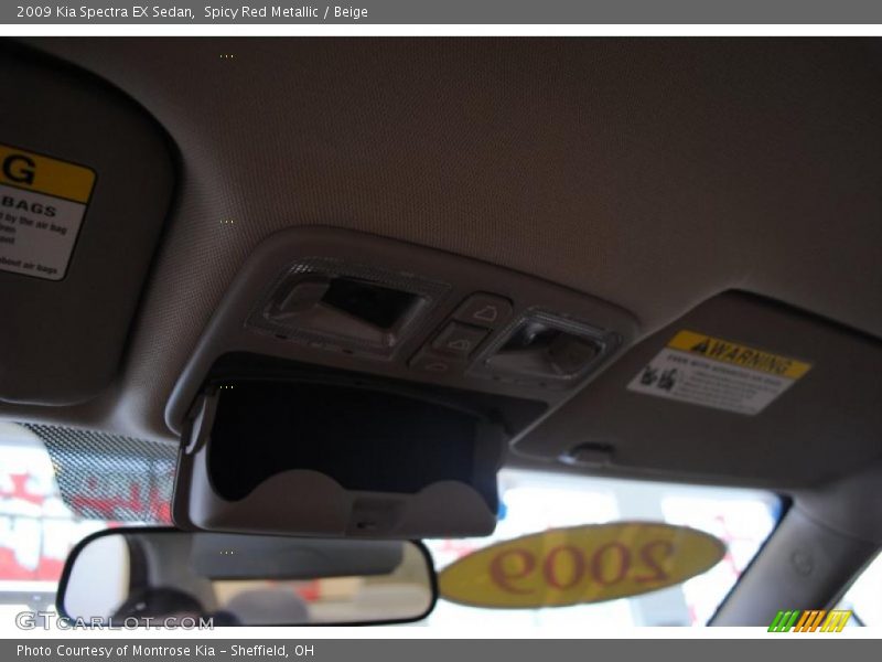 Spicy Red Metallic / Beige 2009 Kia Spectra EX Sedan