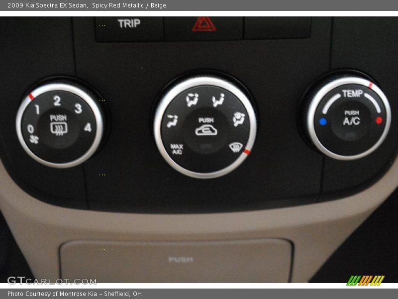 Spicy Red Metallic / Beige 2009 Kia Spectra EX Sedan