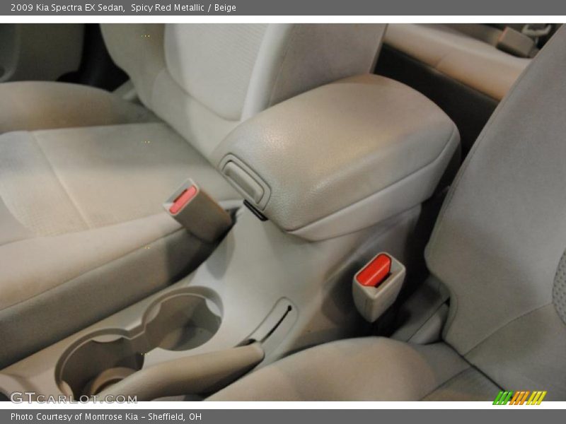 Spicy Red Metallic / Beige 2009 Kia Spectra EX Sedan