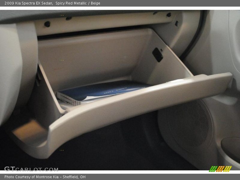 Spicy Red Metallic / Beige 2009 Kia Spectra EX Sedan