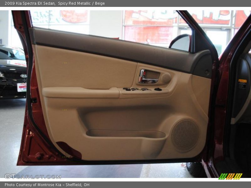 Spicy Red Metallic / Beige 2009 Kia Spectra EX Sedan