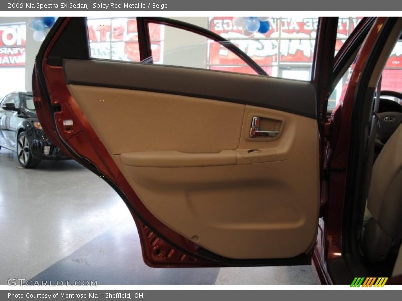 Spicy Red Metallic / Beige 2009 Kia Spectra EX Sedan