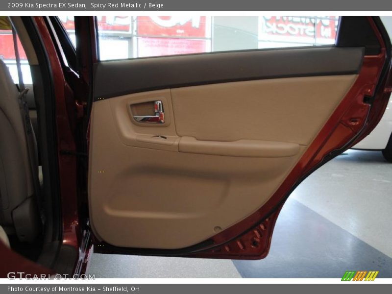 Spicy Red Metallic / Beige 2009 Kia Spectra EX Sedan