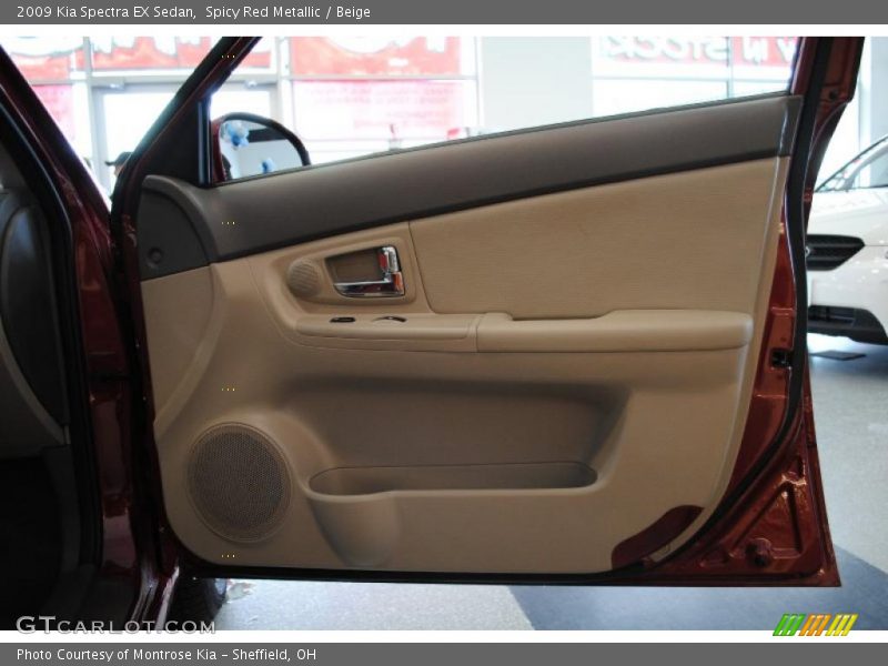 Spicy Red Metallic / Beige 2009 Kia Spectra EX Sedan