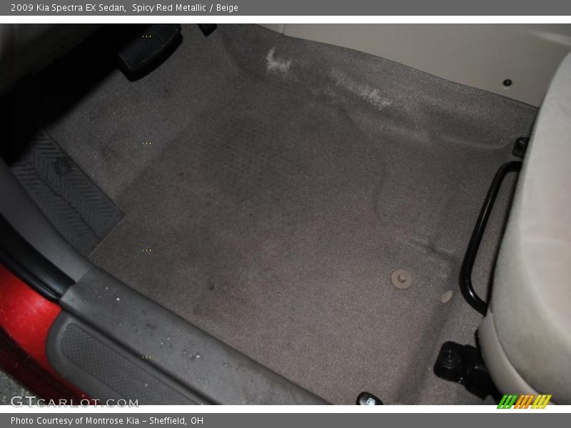 Spicy Red Metallic / Beige 2009 Kia Spectra EX Sedan