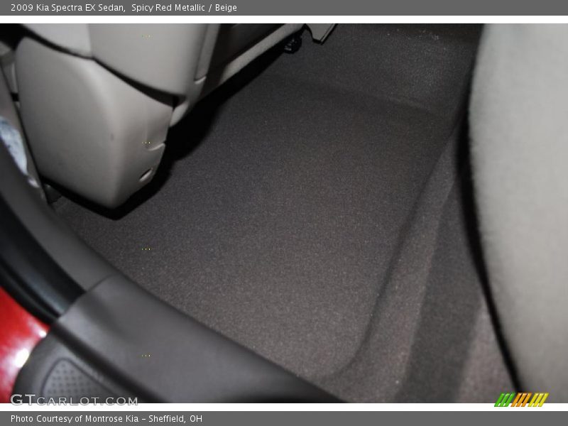 Spicy Red Metallic / Beige 2009 Kia Spectra EX Sedan