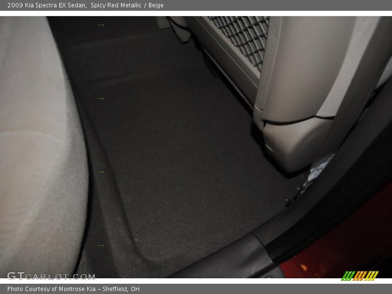 Spicy Red Metallic / Beige 2009 Kia Spectra EX Sedan