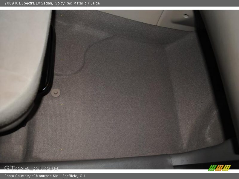 Spicy Red Metallic / Beige 2009 Kia Spectra EX Sedan