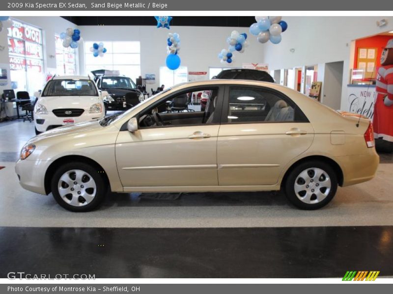 Sand Beige Metallic / Beige 2009 Kia Spectra EX Sedan