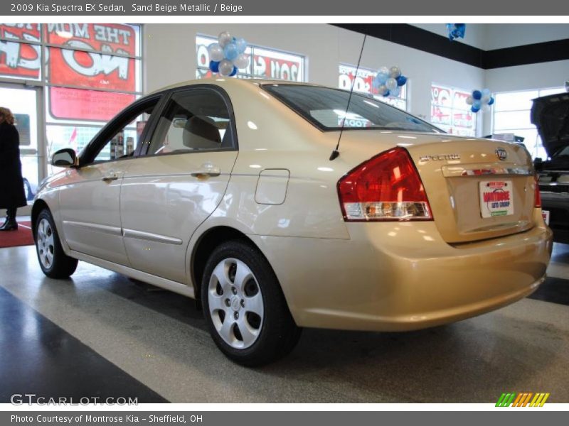 Sand Beige Metallic / Beige 2009 Kia Spectra EX Sedan
