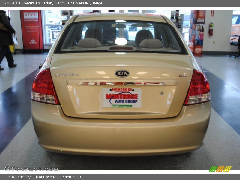 Sand Beige Metallic / Beige 2009 Kia Spectra EX Sedan