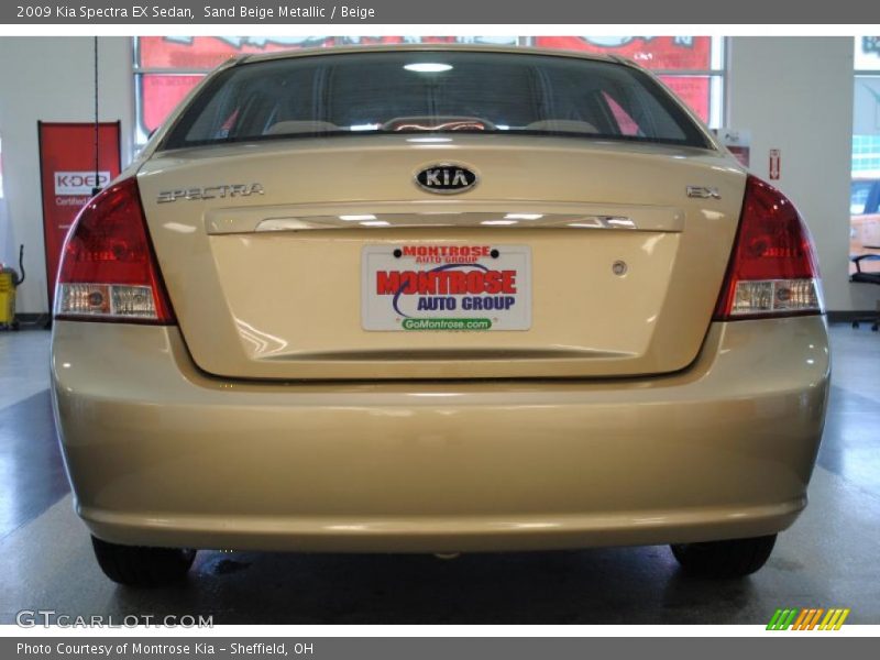 Sand Beige Metallic / Beige 2009 Kia Spectra EX Sedan