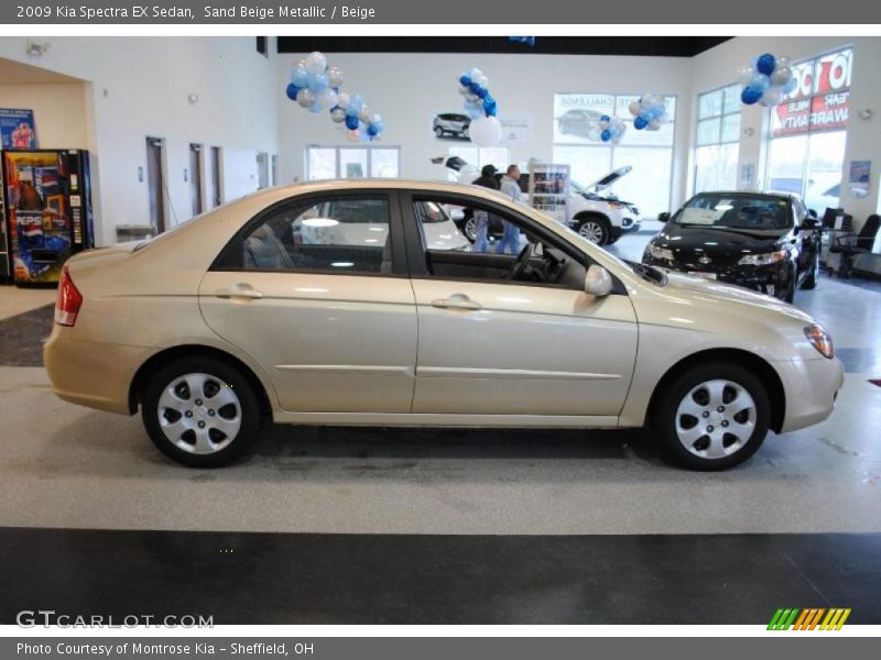 Sand Beige Metallic / Beige 2009 Kia Spectra EX Sedan