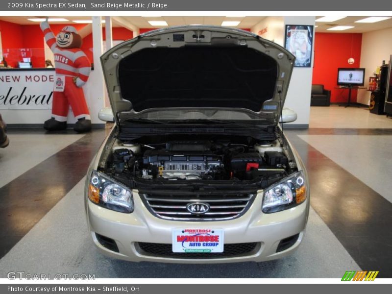 Sand Beige Metallic / Beige 2009 Kia Spectra EX Sedan
