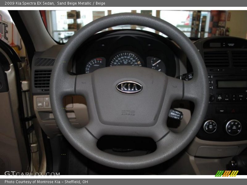 Sand Beige Metallic / Beige 2009 Kia Spectra EX Sedan