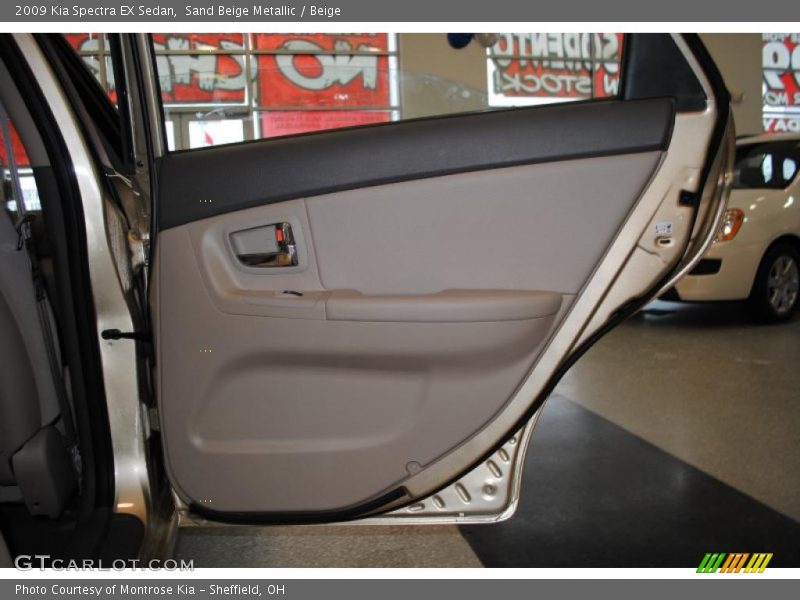 Sand Beige Metallic / Beige 2009 Kia Spectra EX Sedan
