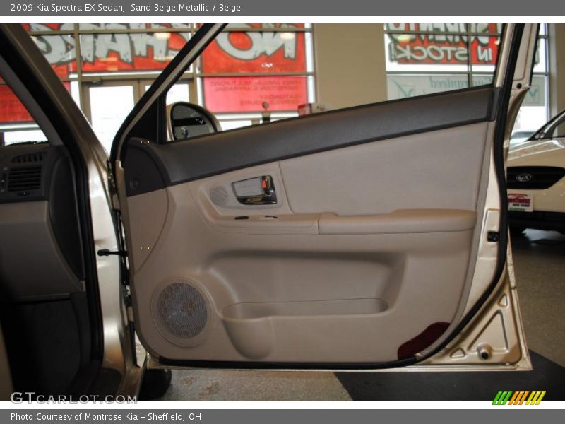 Sand Beige Metallic / Beige 2009 Kia Spectra EX Sedan