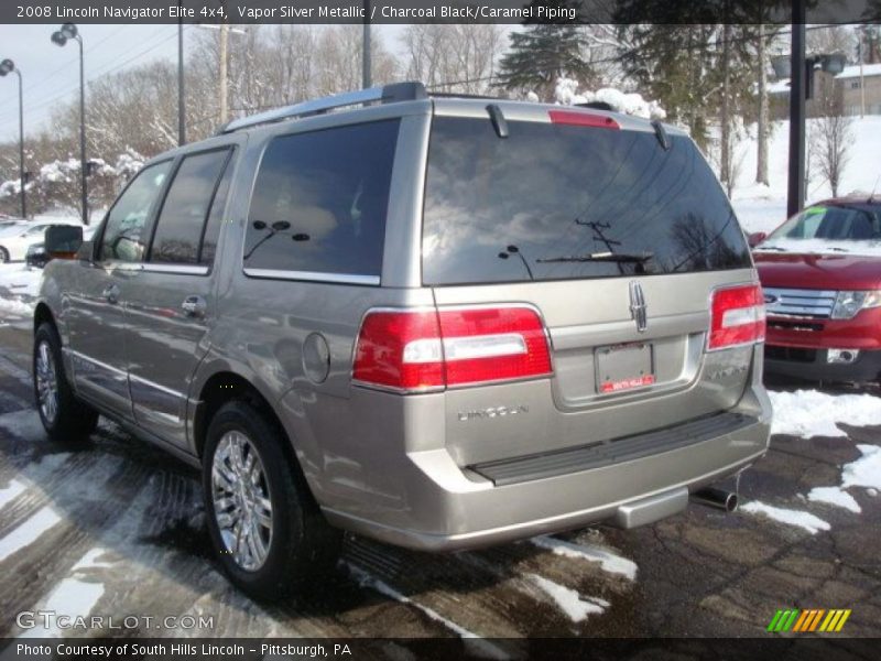 Vapor Silver Metallic / Charcoal Black/Caramel Piping 2008 Lincoln Navigator Elite 4x4