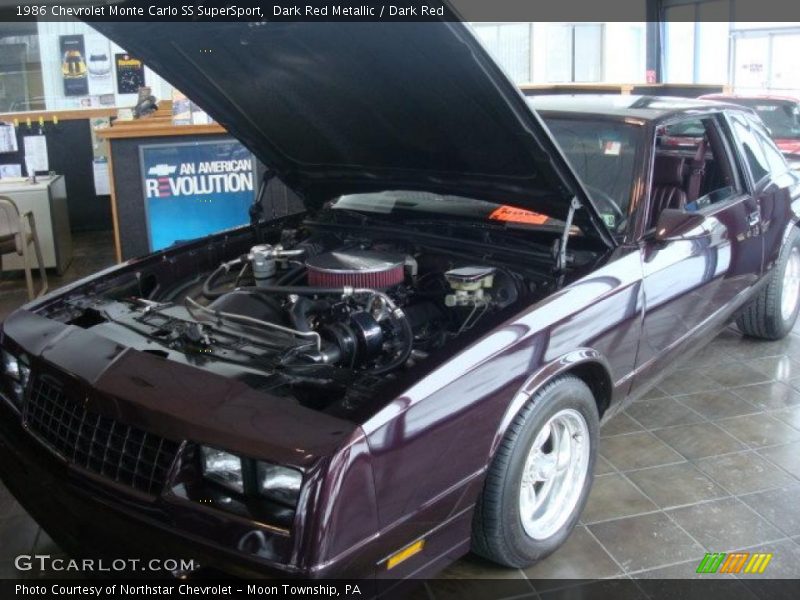 Dark Red Metallic / Dark Red 1986 Chevrolet Monte Carlo SS SuperSport
