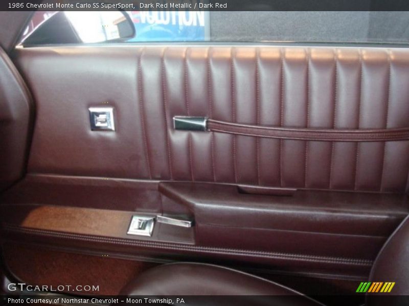 Dark Red Metallic / Dark Red 1986 Chevrolet Monte Carlo SS SuperSport