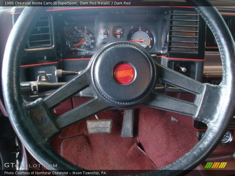 Dark Red Metallic / Dark Red 1986 Chevrolet Monte Carlo SS SuperSport