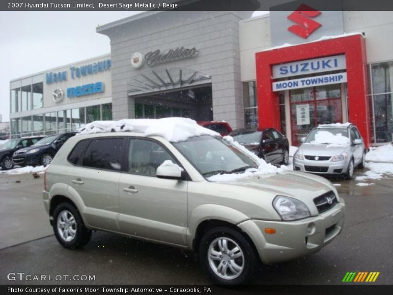 Desert Sage Metallic / Beige 2007 Hyundai Tucson Limited