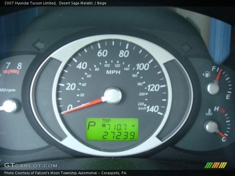 Desert Sage Metallic / Beige 2007 Hyundai Tucson Limited