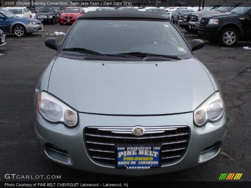 Satin Jade Pearl / Dark Slate Gray 2005 Chrysler Sebring Convertible