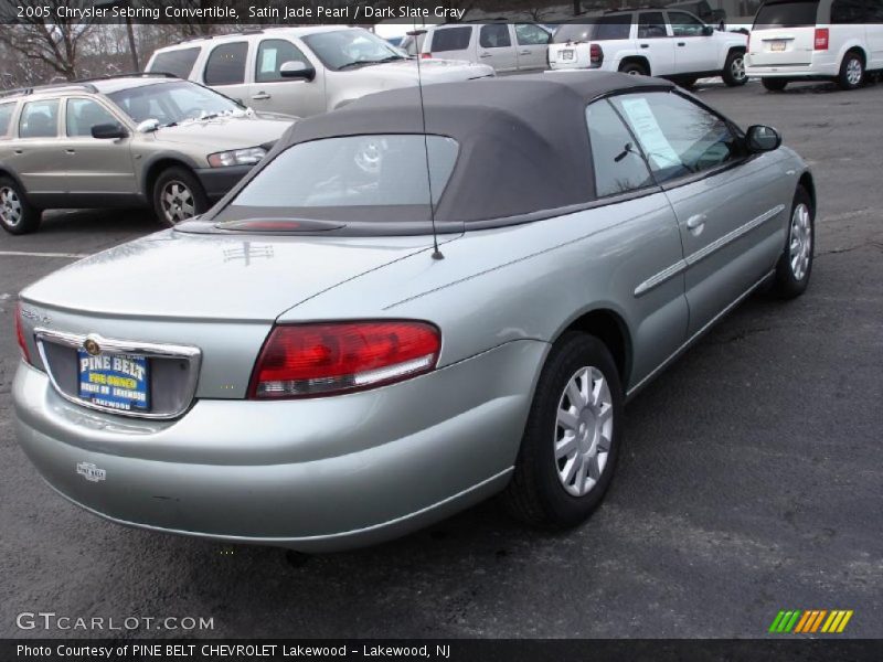 Satin Jade Pearl / Dark Slate Gray 2005 Chrysler Sebring Convertible