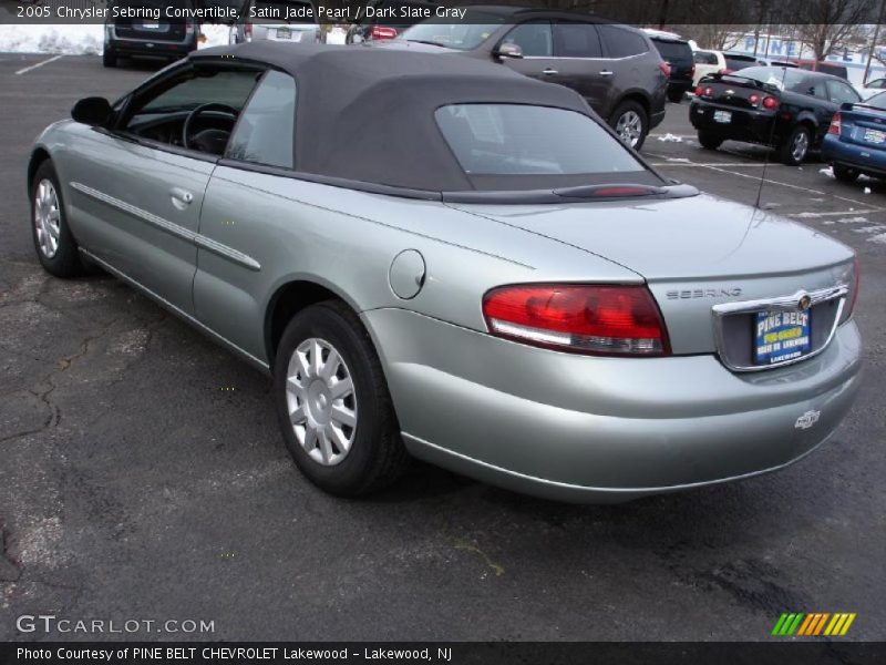 Satin Jade Pearl / Dark Slate Gray 2005 Chrysler Sebring Convertible