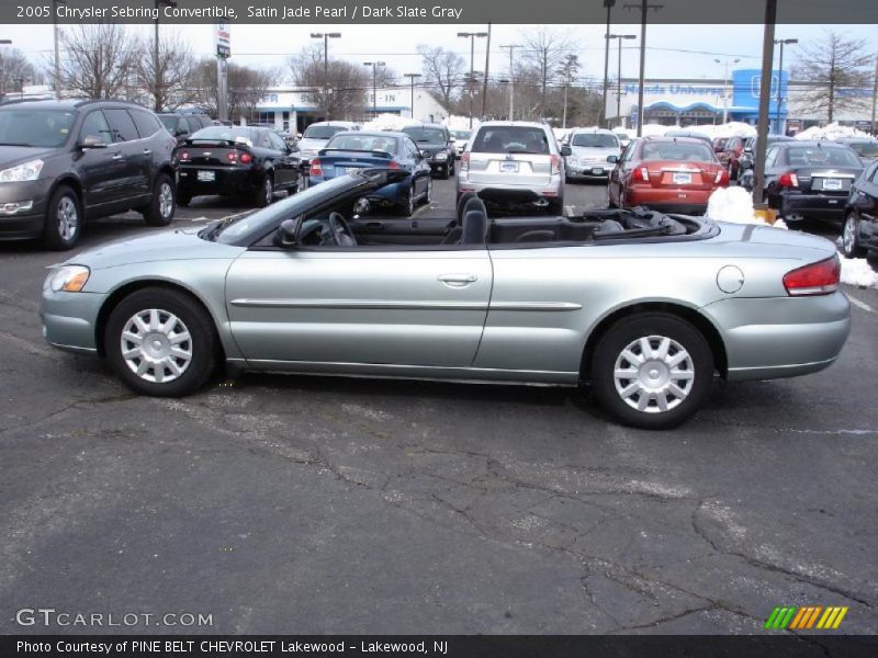 Satin Jade Pearl / Dark Slate Gray 2005 Chrysler Sebring Convertible