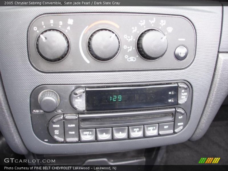Satin Jade Pearl / Dark Slate Gray 2005 Chrysler Sebring Convertible