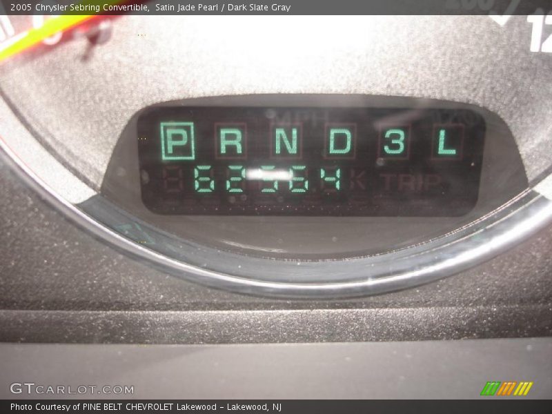 Satin Jade Pearl / Dark Slate Gray 2005 Chrysler Sebring Convertible
