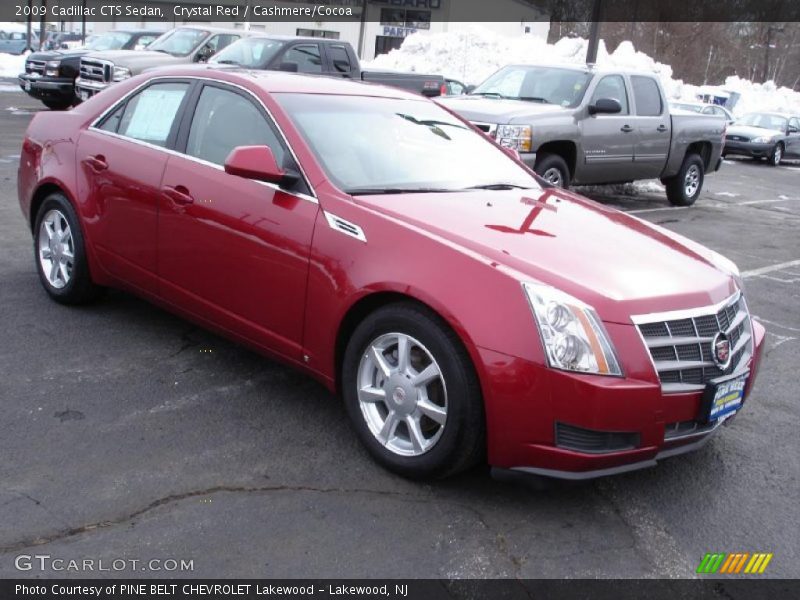 Crystal Red / Cashmere/Cocoa 2009 Cadillac CTS Sedan