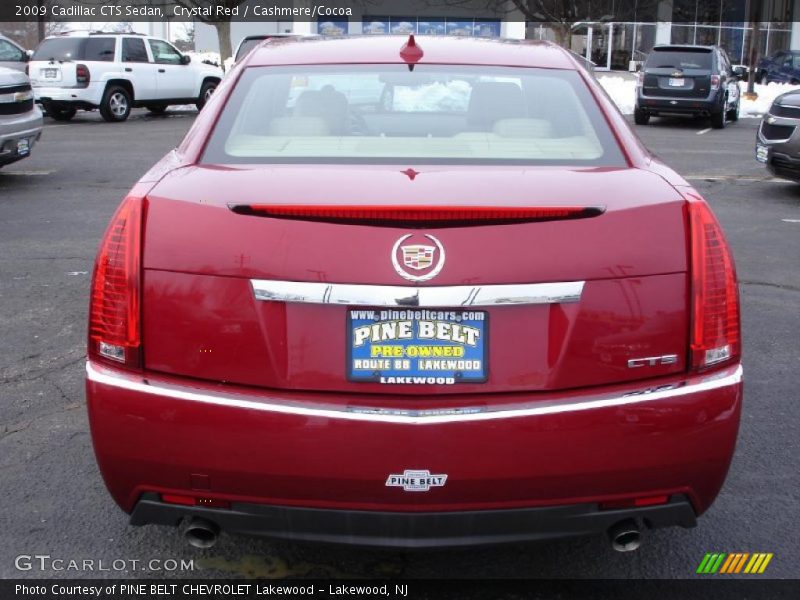 Crystal Red / Cashmere/Cocoa 2009 Cadillac CTS Sedan