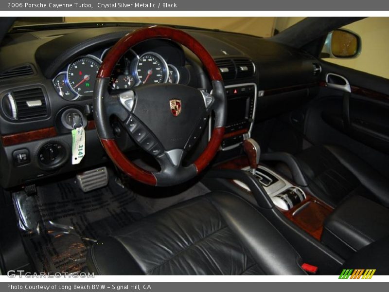 Crystal Silver Metallic / Black 2006 Porsche Cayenne Turbo