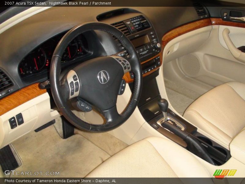 Nighthawk Black Pearl / Parchment 2007 Acura TSX Sedan