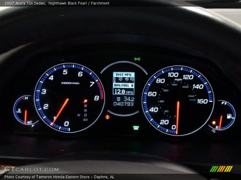 Nighthawk Black Pearl / Parchment 2007 Acura TSX Sedan