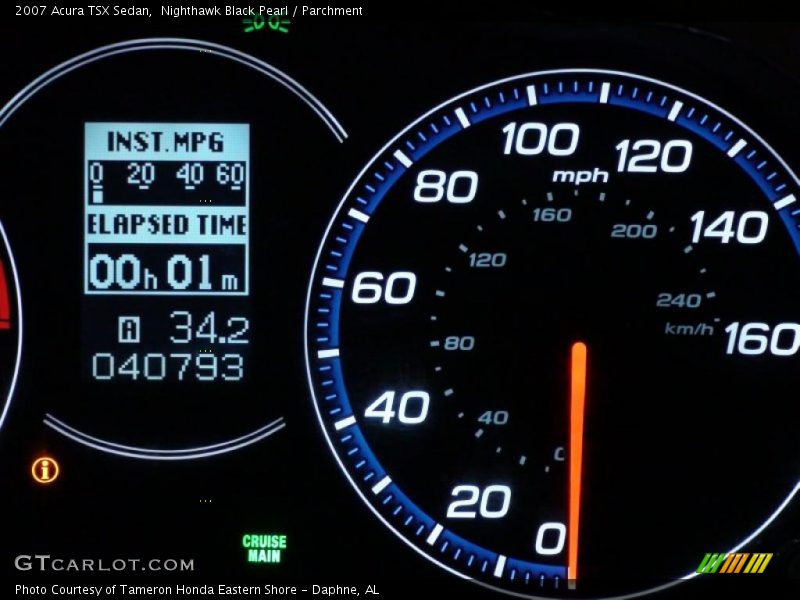 Nighthawk Black Pearl / Parchment 2007 Acura TSX Sedan