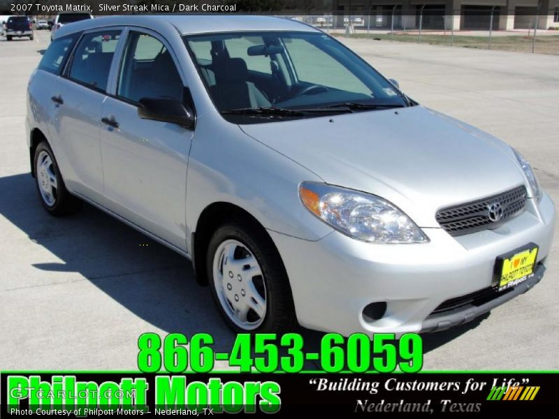Silver Streak Mica / Dark Charcoal 2007 Toyota Matrix